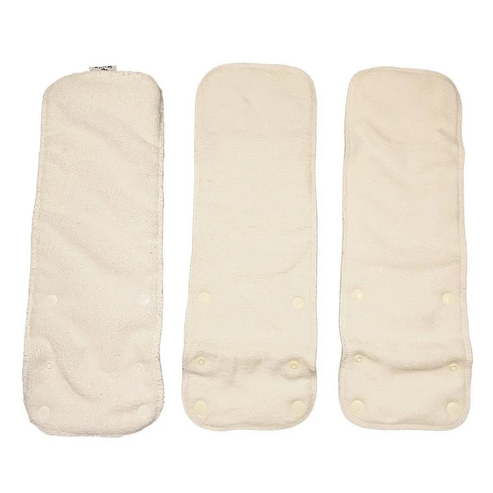 Rumparooz 6r Soaker Diaper Inserts OS Baby Kid Cream Snap Reusable Cloth 3pk NEW